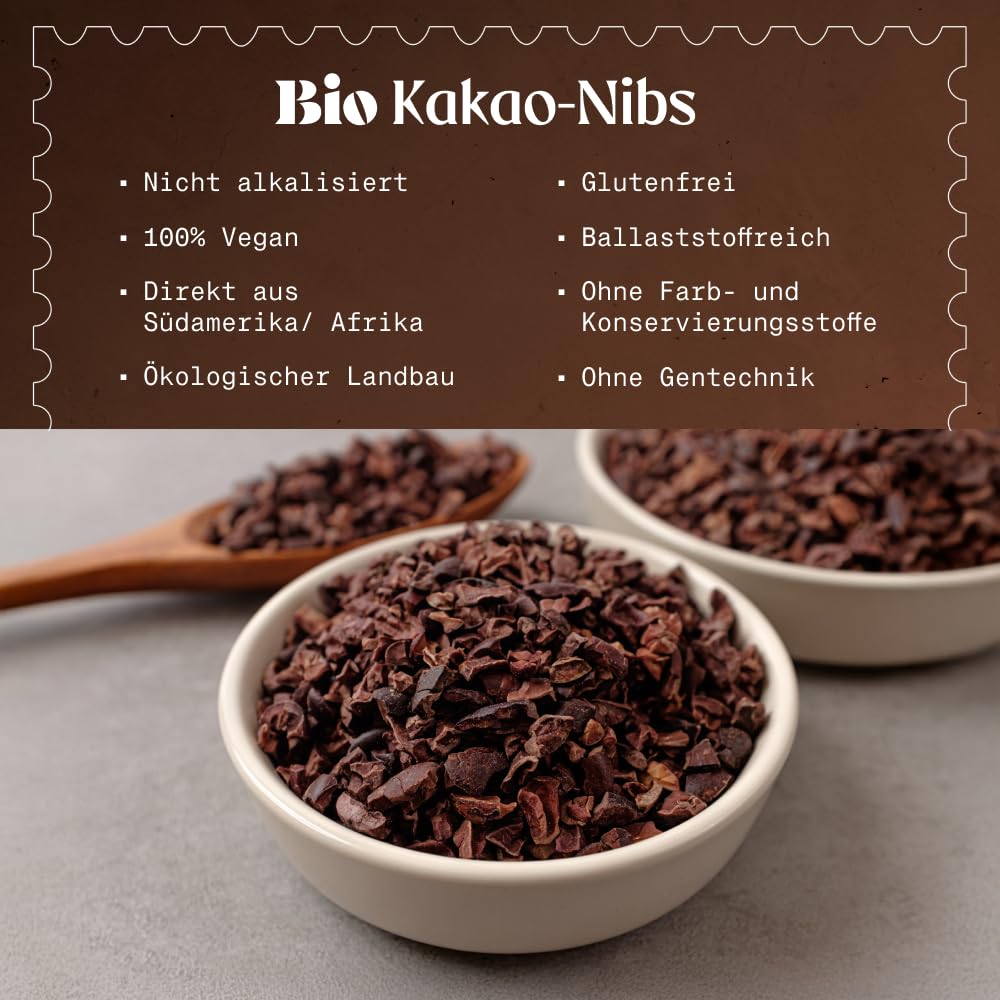 NaturaleBio Kakao Pulver Bio 1kg. Organic Cacao Pulver, Roh & Ungesüßt, Ideal für Getränke, Smoothies & Backen, Reich an Magnesium & Phosphor, Geprüft auf Schwermetalle