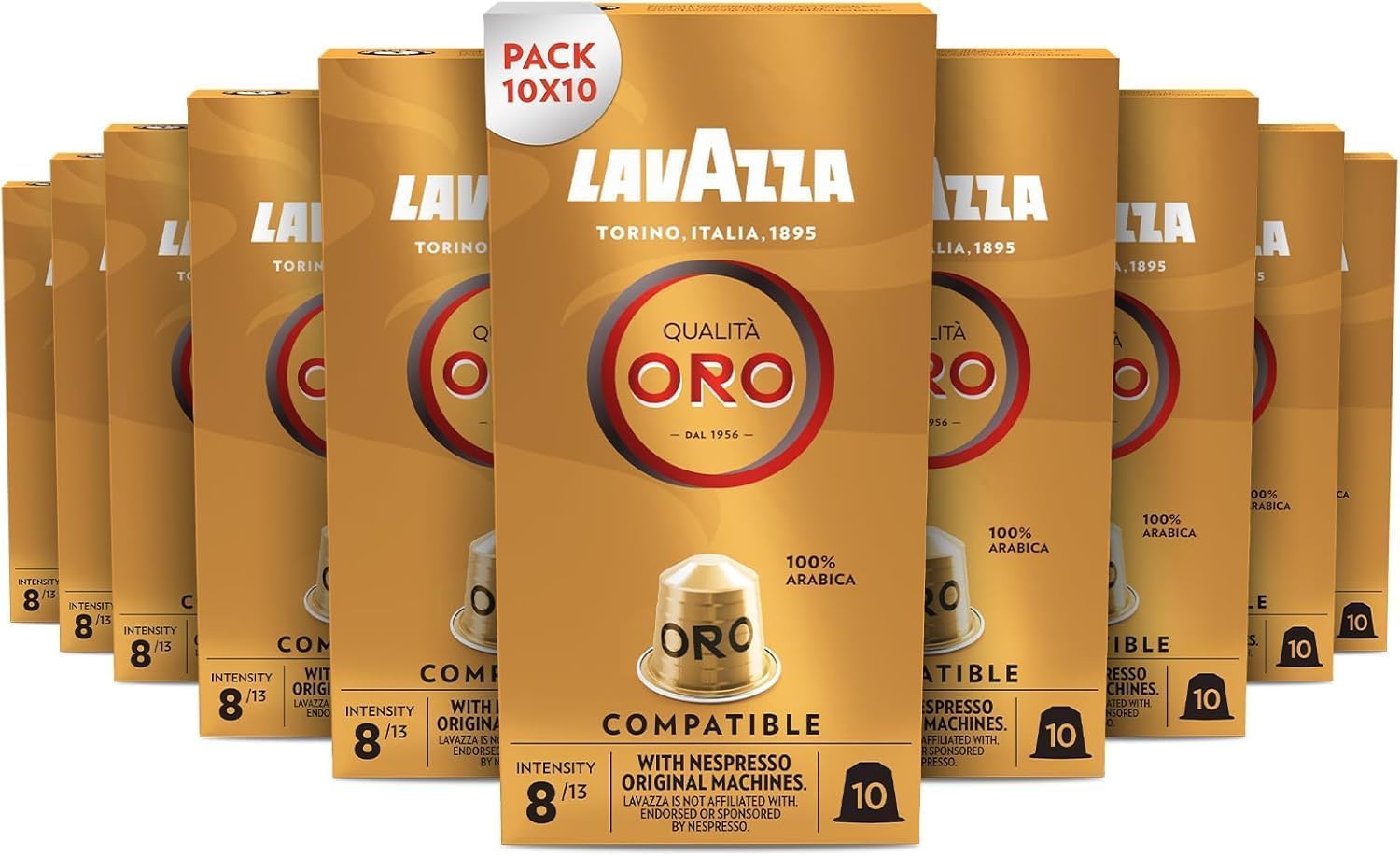 Lavazza Espresso Qualita Rossa , vollmundiger und ausgewogener Espresso, 30 Kapseln, Nespresso kompatibel