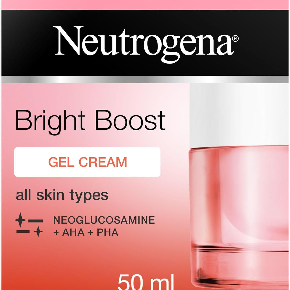 Neutrogena Gel Cream, Bright Boost, reduces appearance of dark spots, uneven skin tone and fine lines , lightweight formula ,50 ml