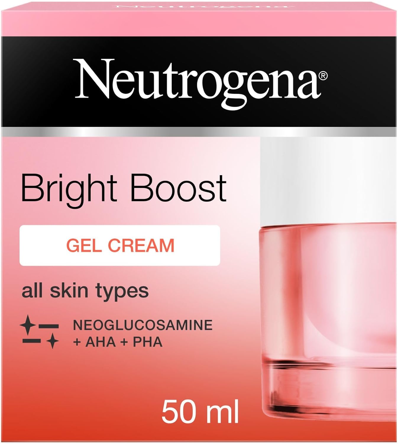 Neutrogena Gel Cream, Bright Boost, reduces appearance of dark spots, uneven skin tone and fine lines , lightweight formula ,50 ml