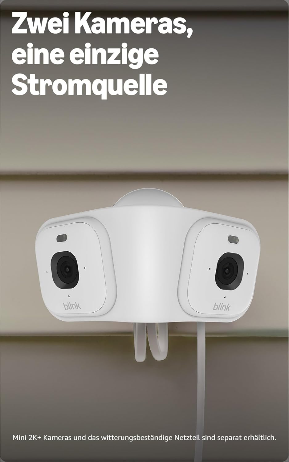 Blink Mini 2K+ (neueste Generation) Überwachungskamera für den Innenbereich| Sicherheitskamera mit Netzstecker für zuhause | 2K-Videoauflösung, 4-fach-Zoom, Nachtsicht in Farbe | 1 Kamera – Schwarz