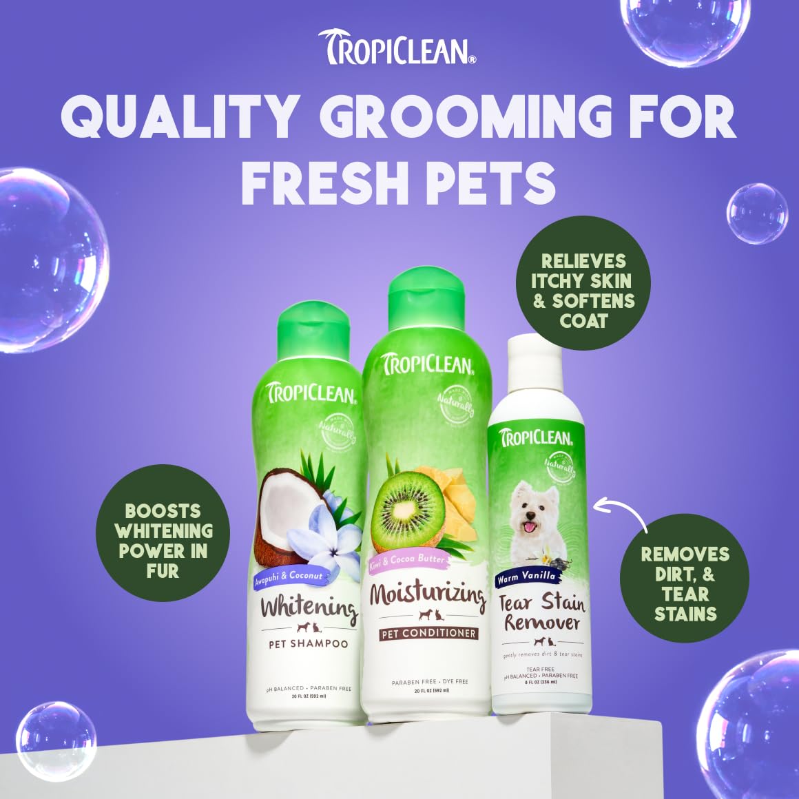 TropiClean Shampoo für Tiere - Med. Juckreizlinderung - Peelt, Befeuchtet & beruhigt trockene, juckende Haut & Fell I Für Hunde & Katzen I Parabens-, Farb- und Seifenfrei - Hafermehl & Teebaum, 3,78 L