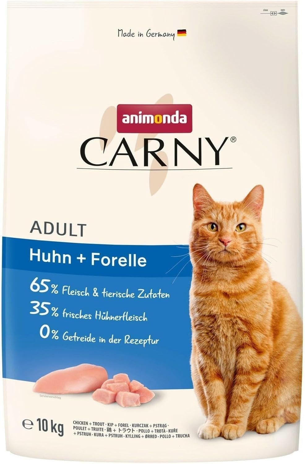 animonda Carny Katzen Trockenfutter Huhn und Rind (1 x 1,75 kg), Trockenfutter für ausgewachsene Katzen ohne Zucker und Getreide, mit frischem Hühnerfleisch und Rinderprotein