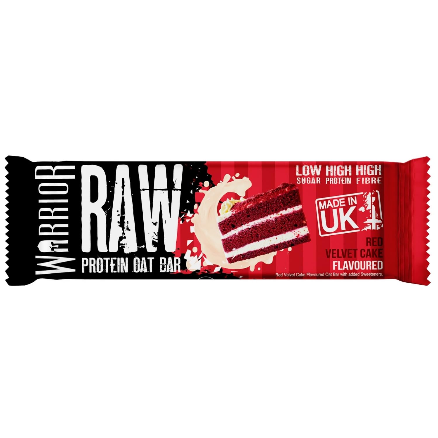 Warrior Raw Proteinriegel 12 x 75 g – Ballaststoffreicher Haferriegel mit Protein, High Protein Snack ohne Zucker, Natürlicher Haferflocken Riegel mit Präbiotika – Schoko-Brownie