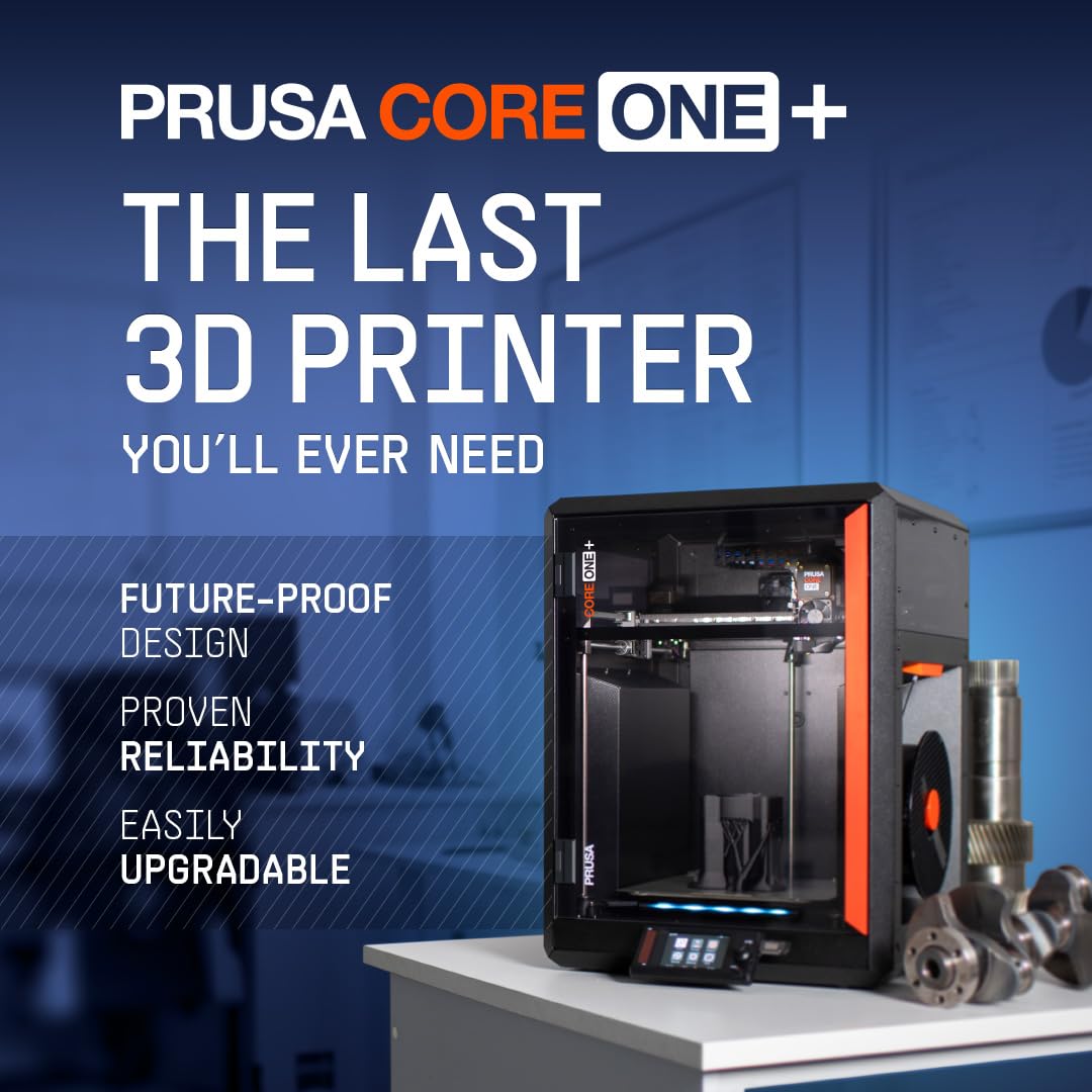 Original Prusa CORE One, Ready-to-use 3D Printer, Assembled and Tested, Removable Print Sheets, 1kg Prusament PLA Spool Included, Print Size 9.8 x 8.6 x 10.6 in