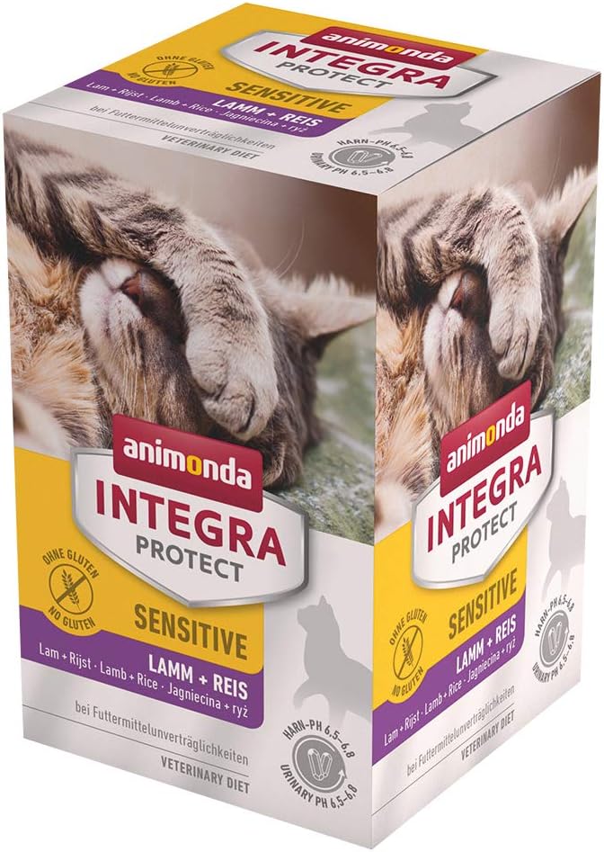 animonda INTEGRA PROTECT Sensitive Huhn Pur (16 x 100 g), Katzen Diätfutter bei Futtermittelallergie, sensitives Katzenfutter für allergische Katzen, Katzennassfutter ohne Getreide