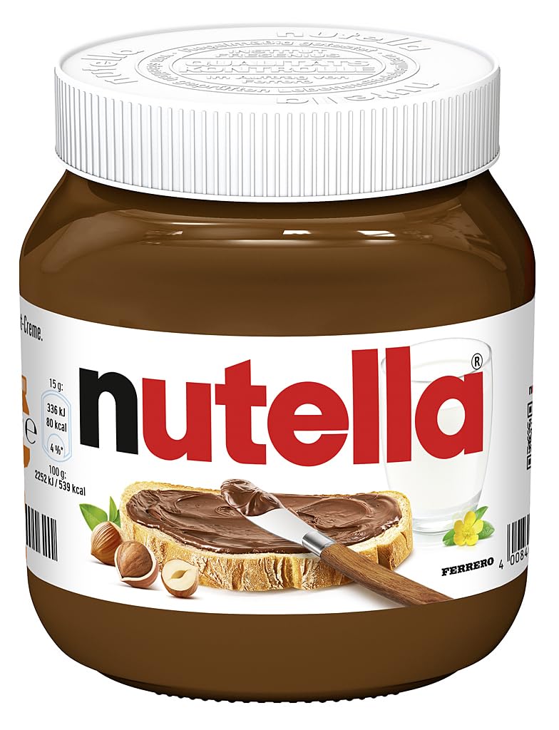 nutella - Nuss-Nougat-Creme, 1 Glas mit 750g, leckere Haselnuss-Schoko-Creme als Aufstrich oder für Rezepte