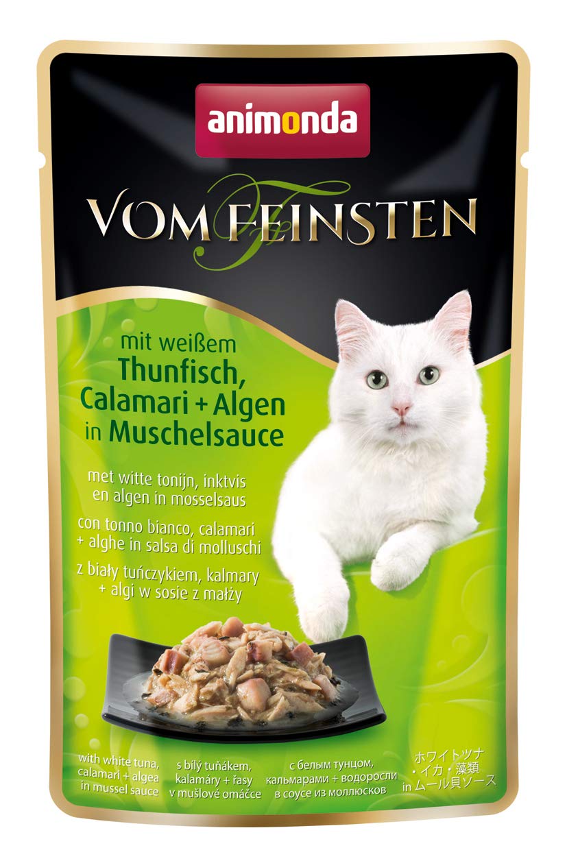 animonda Vom Feinsten Adult Filet Kreationen (18 x 50 g), Nassfutter für ausgewachsene Katzen, Katzenfutter mit Filets in delikater Sauce, Katzennassfutter ohne Getreide und Zucker