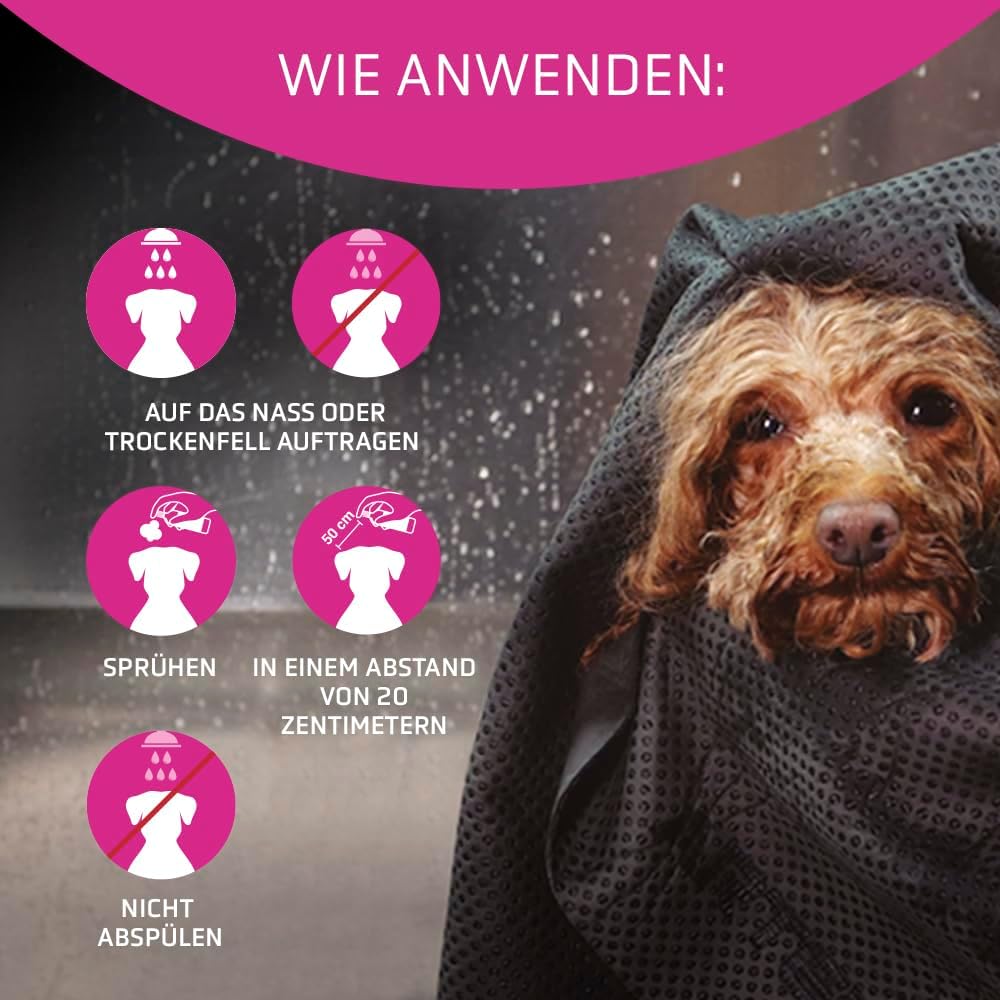 Artero Flash. Conditioner und Glanzverstärker für Hunde und Katzen in Sprayform, erleichtert das Bürsten ohne Haarbruch.
