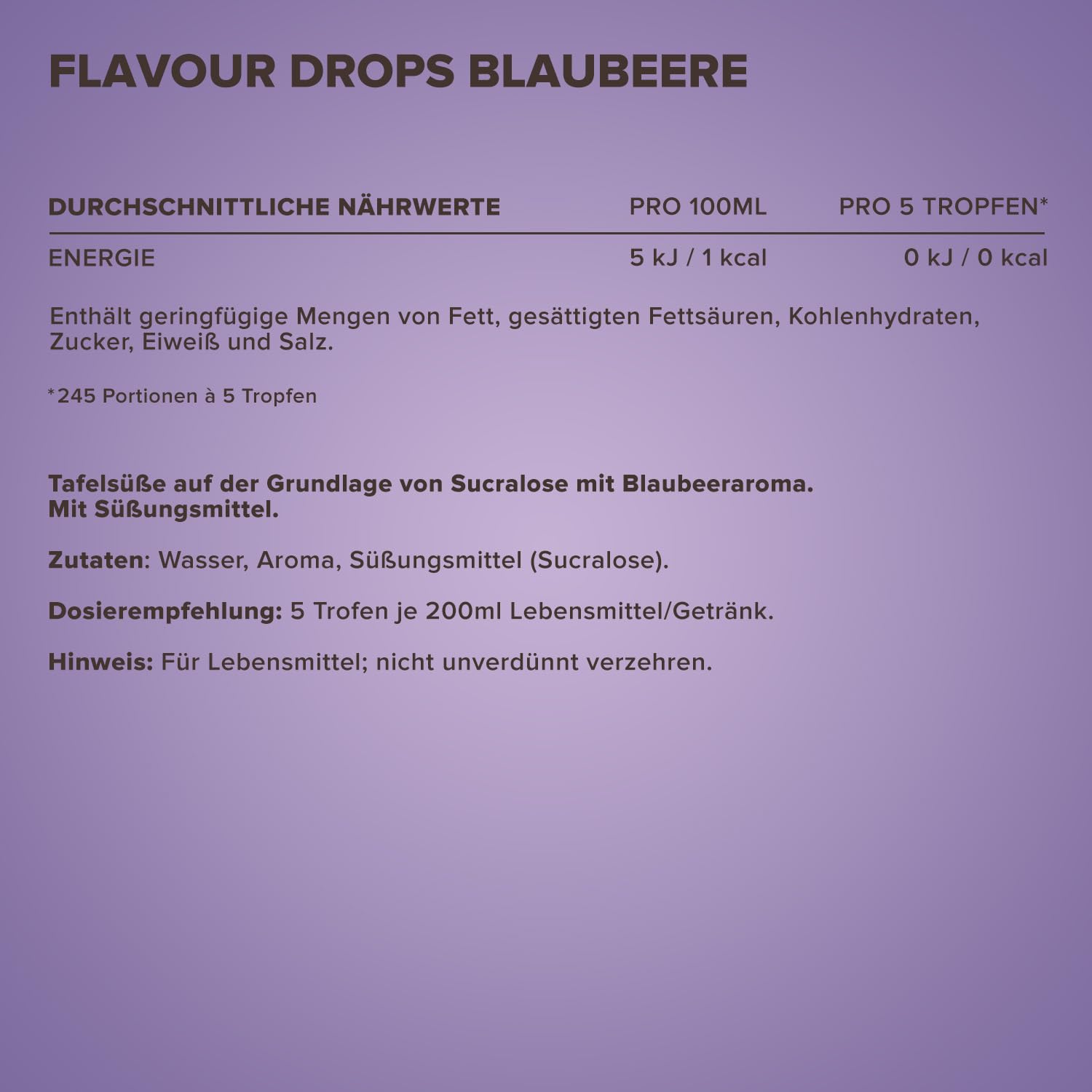 IronMaxx Flavour Drops - Vanilla 50ml | kalorienfrei & zuckerfrei | vegane Aromatropfen zum süßen von Lebensmitteln | praktischer Tropfer-Verschluss