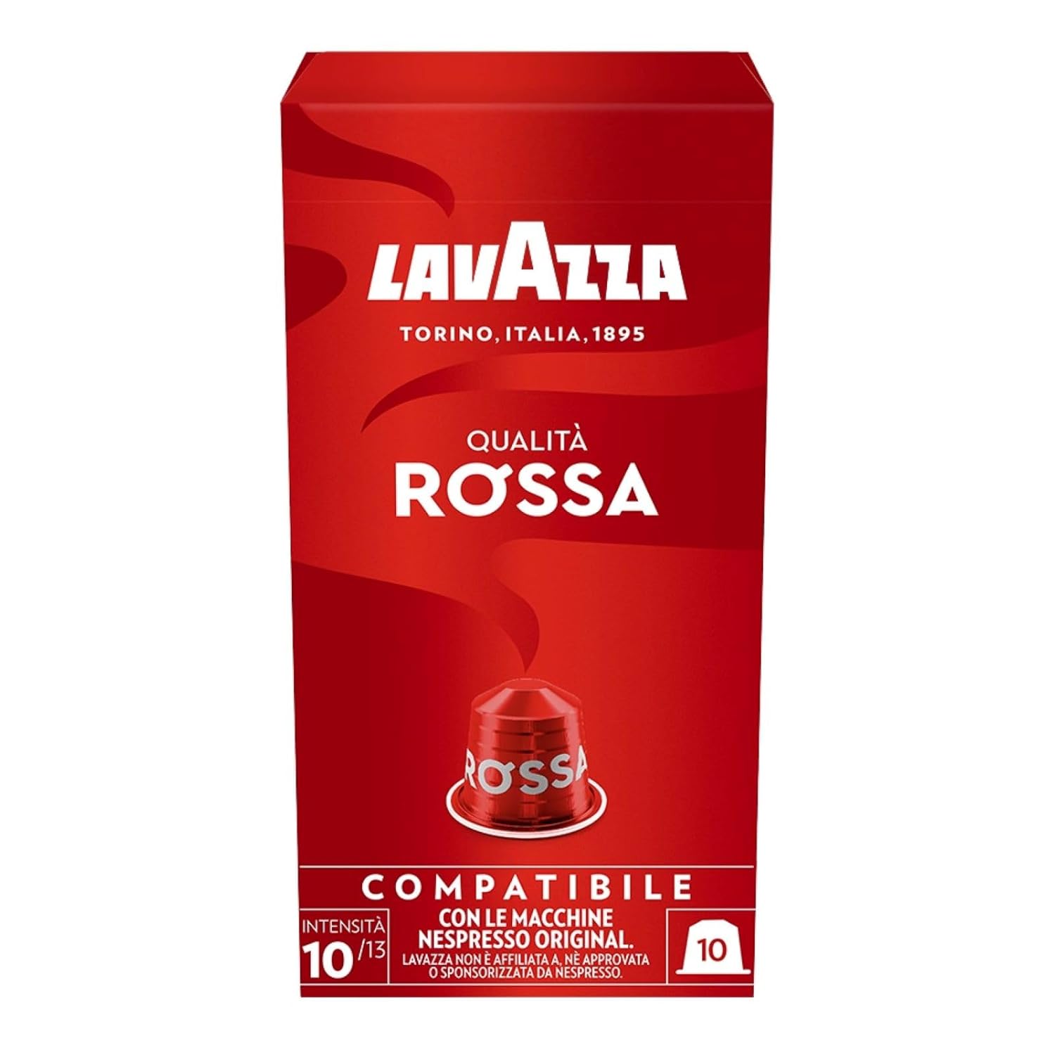 Lavazza Espresso Qualita Rossa , vollmundiger und ausgewogener Espresso, 30 Kapseln, Nespresso kompatibel