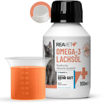 TESTURTEIL SEHR GUT 2025 ReaVET Lachsöl Hunde 1 Liter – Reich an Omega 3 & 6, Fischöl Hund hochdosiert, echte Lebensmittelqualität ohne Zusätze, frisch abgefüllt in Deutschland
