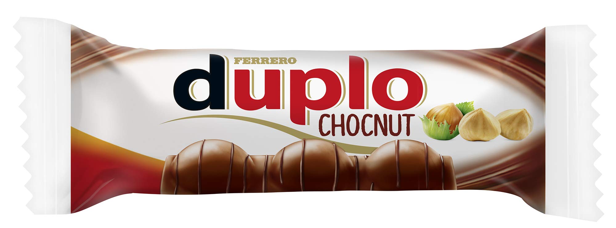 Duplo – Schokoriegel mit feiner Nugatcreme, knuspriger Waffel & zarter Vollmilchschokolade – Schmeckt knusperleicht – 1 Packung mit 10 Einzelriegeln (10 x 18,2 g)