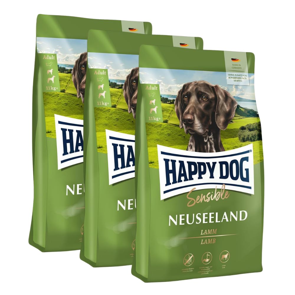 Happy Dog Sensible Neuseeland - M - Trockenfutter, Hundefutter - Geschmacksrichtung Lamm - 12,5kg