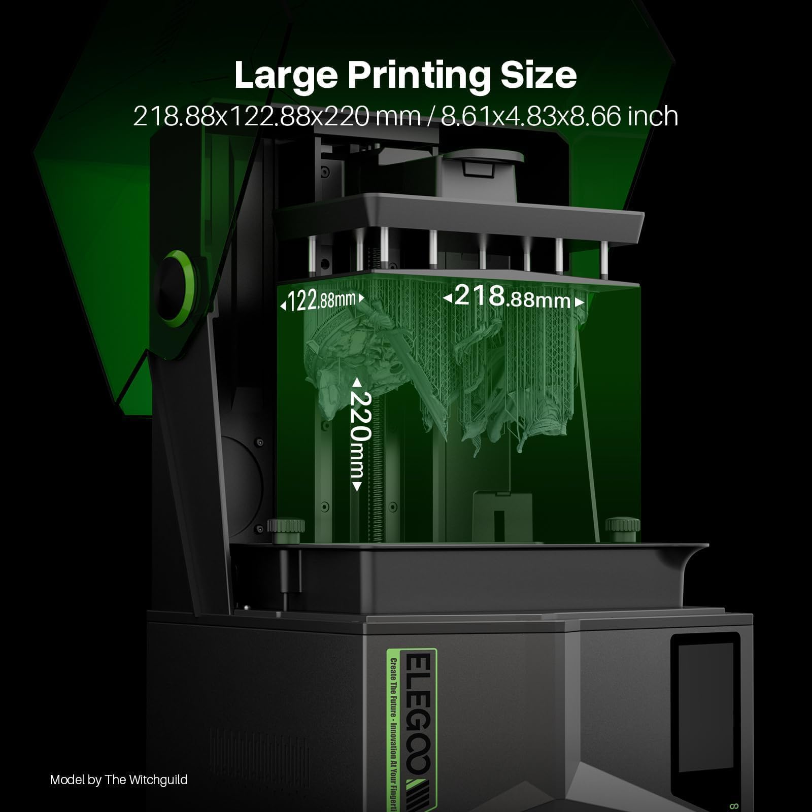 ELEGOO Saturn 4 Ultra 16K Resin 3D Printer, 10" 16K Mono LCD Resin Printer with Smart Mechanical Sensor, Heated Resin Tank, Auto-Leveling, 150mm/h Fast Printing, Print Size 8.33 × 4.66 × 8.66 Inch