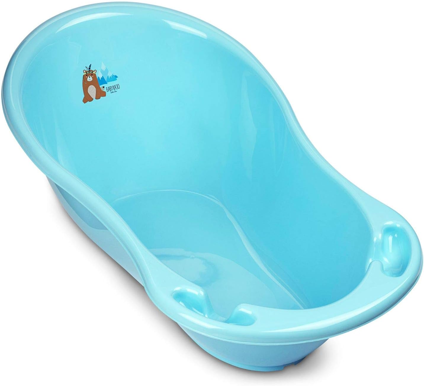 Baby Badewanne mit Gestell 4 Set TÜV Rheinland zertifiziert! Babybadewannen + Baby Badewannensitz +Abfluss + Gestell - Babywanne mit Ständer! Baby Pflegeset für Neugeborene.