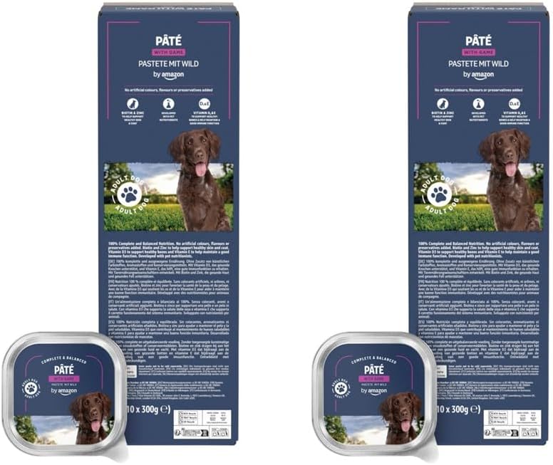 by Amazon Nassfutter für Hunde, Pastete Gemischt, 300g, 20er-Pack