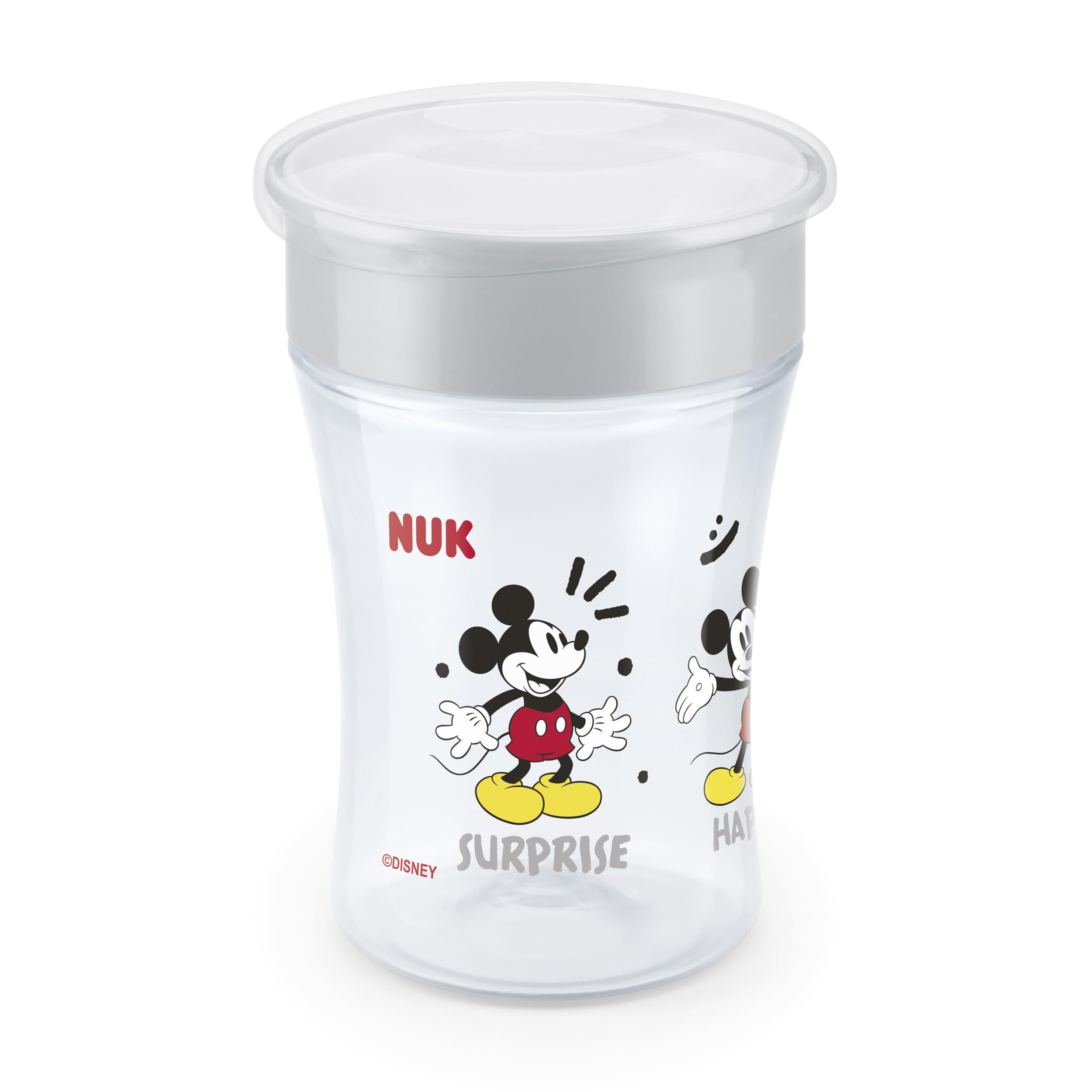 NUK Magic Cup Trinklernbecher | 8+ Monate | 230 ml | auslaufsicherer 360°-Trinkrand | BPA-frei | blauer Igel