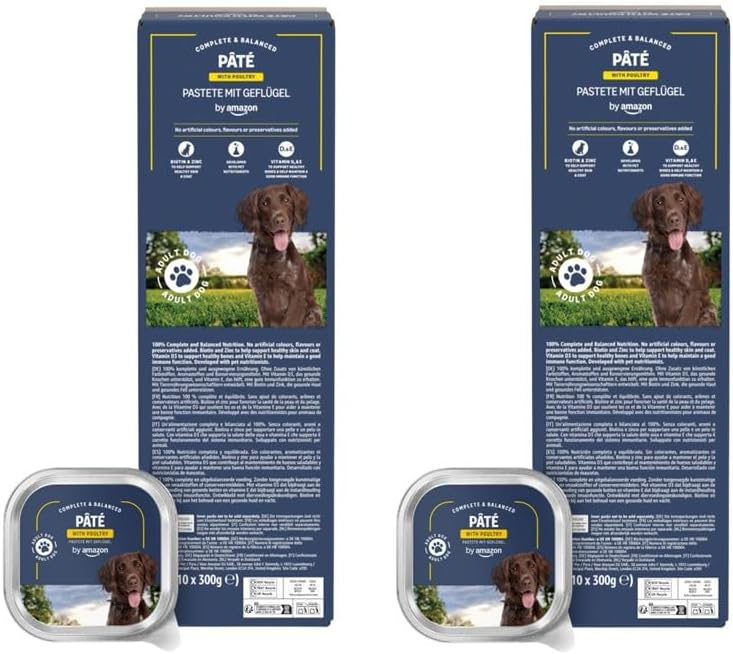 by Amazon Nassfutter für Hunde, Pastete Gemischt, 300g, 20er-Pack