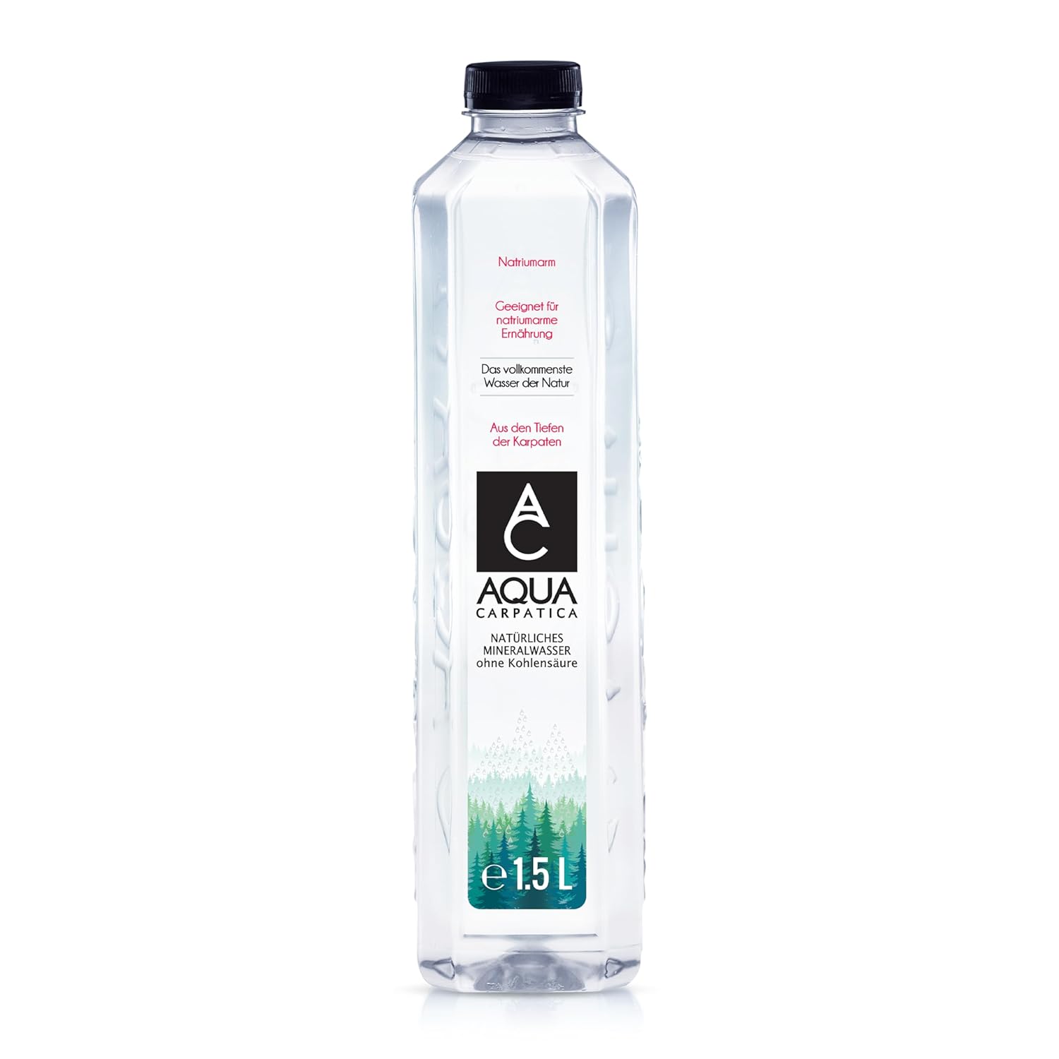 AQUA CARPATICA 1.5L x 12 (6x2) Still Water Premium Natürliches Mineralwasser, Mit Natürlichen Elektrolyten, 100% Recycelbar, BPA Frei, Ohne Kohlensäure, Perfekt für die Zubereitung von Babynahrung