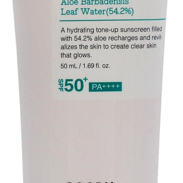 COSRX Aloe 54.2 Aqua Tone-Up Sunscreen SPF 50 Plus for Unisex - 1.69 oz Sunscreen
