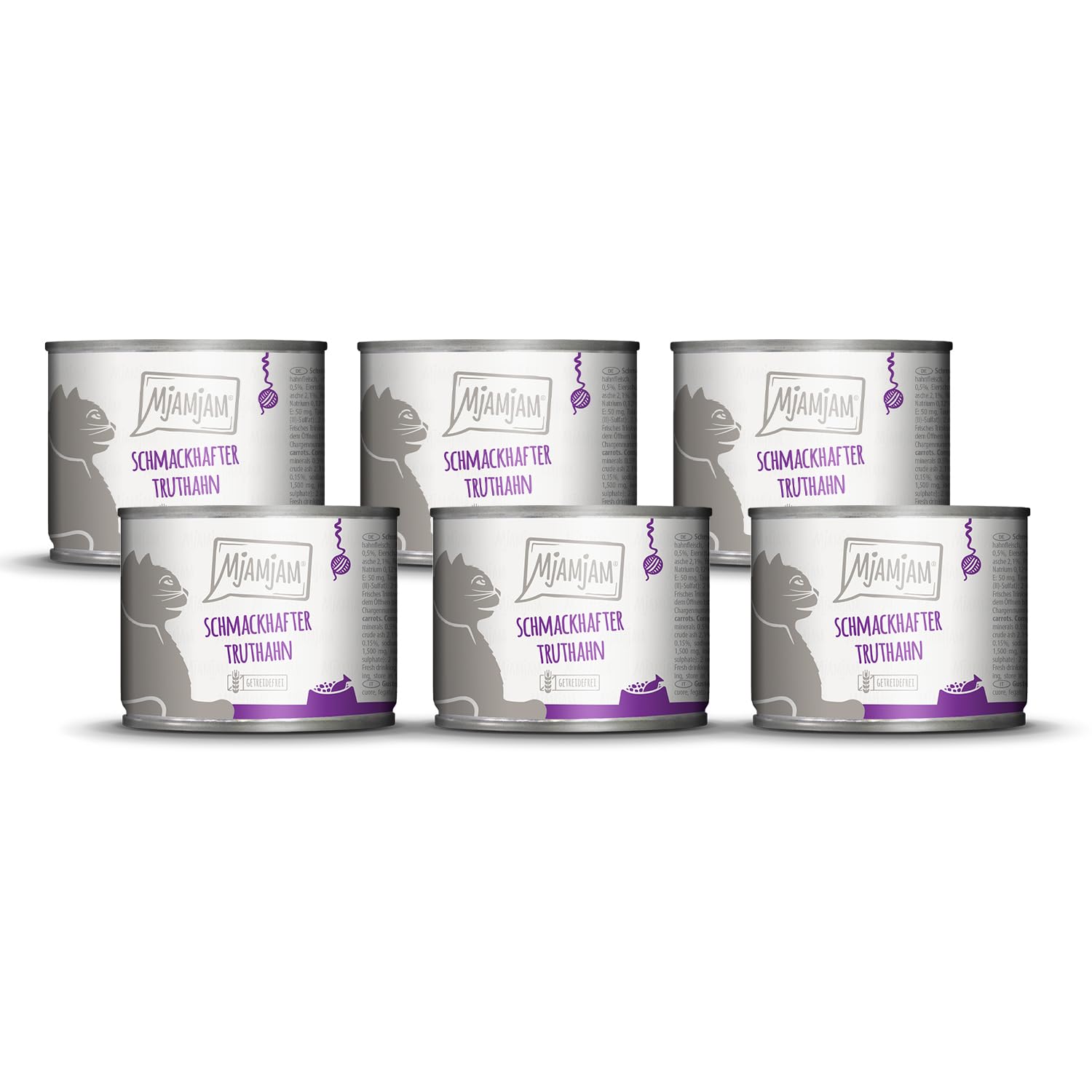 MjAMjAM - Premium Nassfutter für Katzen - saftiges Huhn an leckeren Möhrchen, 6er Pack (6 x 400 g), getreidefrei mit extra viel Fleisch