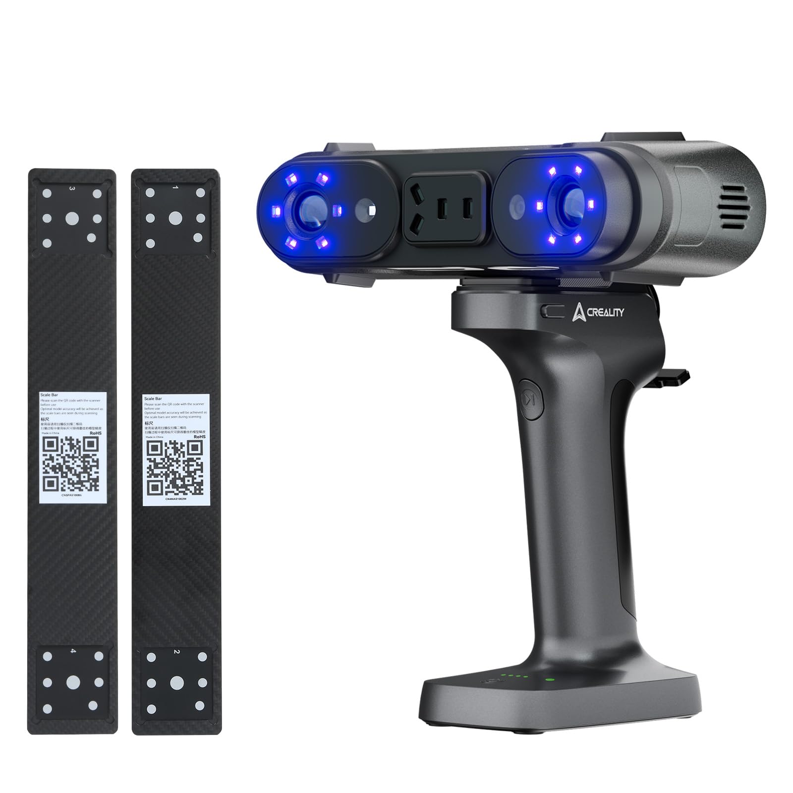 Creality 3D Scanner Sermoon S1 for Engineering Projects.,1+7+34 Blue Laser Handheld Scanner with Metrology-Grade 0.02mm Accuracy,Anti-Shake Tracking,Up to 90FPS Scanning Speed