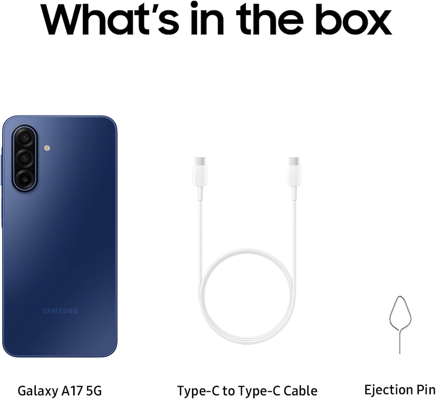 Samsung Galaxy A17 5G Smart Phone, 128GB, Large AMOLED, High-Res Camera, Durable Design, Super Fast Charging, Expandable Storage, Circle to Search, 2025, US 1 Yr Manufacturer Warranty, Blue