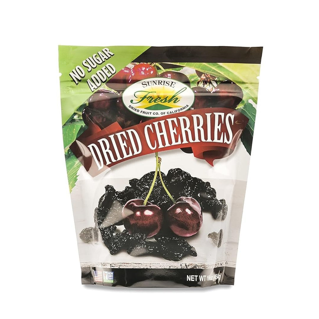 Sunrise Fresh Dried Sweet Cherries, Unsweetened, No Sugar Added, Fresh Fruit Flavor, 1 lb Bag
