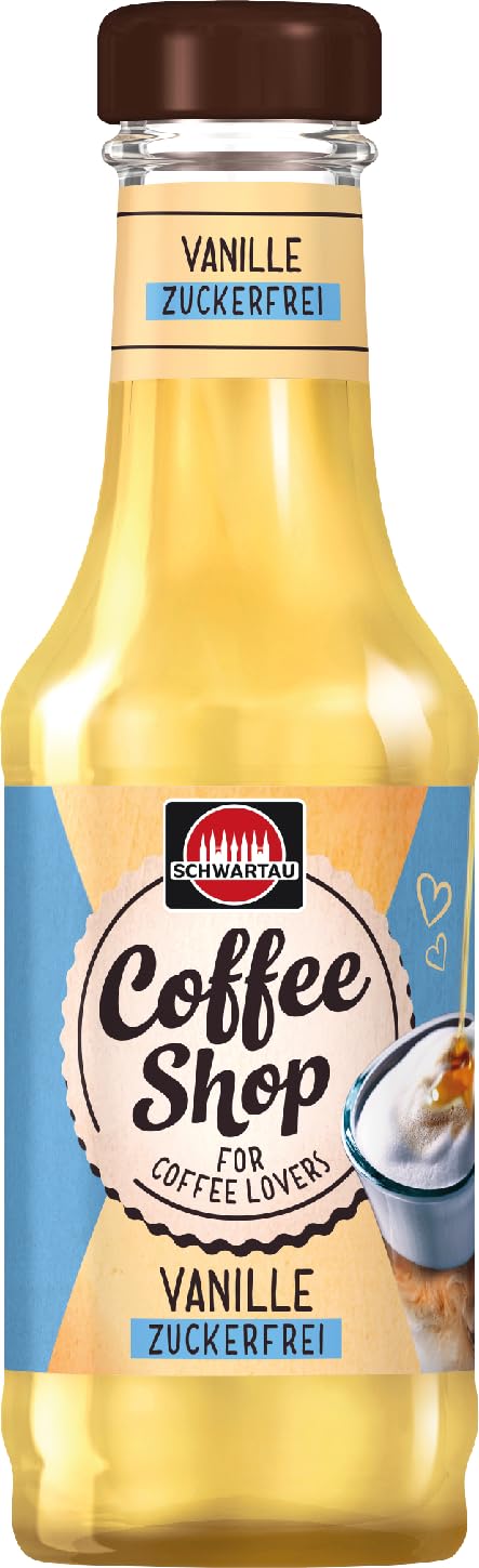 Schwartau Coffee Shop Zuckerfreier Karamell-Sirup - Barista-Qualität für Kaffee-Kreationen, Kaffeesirup, Natürlicher Geschmack ohne Farbstoffe, 200ml