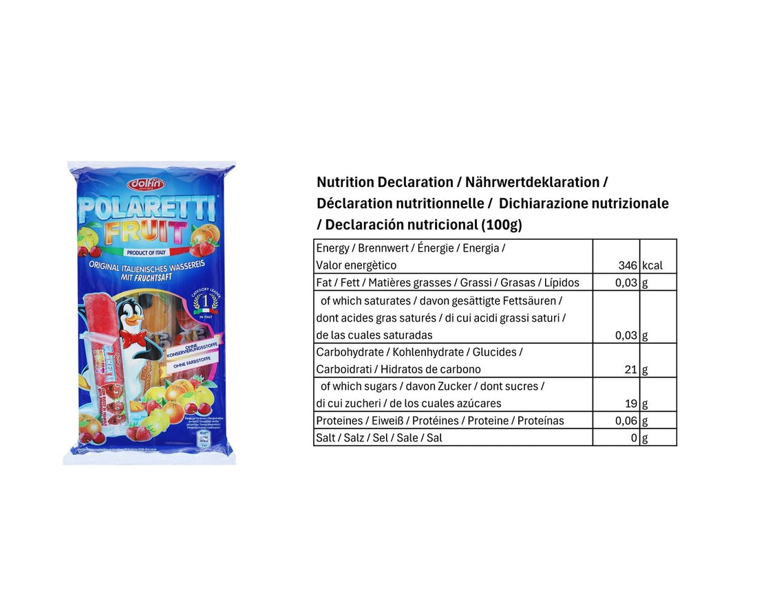 Polaretti 6X Fruit Ice EIS Cream Lollies mit Fruchtsaft zum Einfriere 10x 40ml