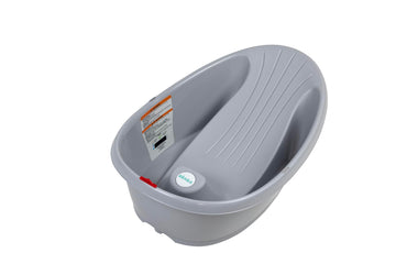 Onda Baby-Badewanne - Rutschsichere Basis, mit eingebautem digitalen Flüssigkristall-Thermometer - Rückenstütze für zusätzlichen Komfort - Passt in die Badewanne oder die ebenerdige - Weiss