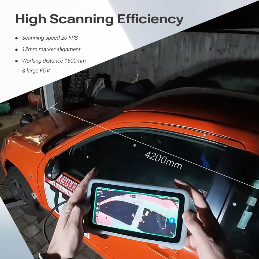 EINSTAR Vega 3D Scanner with Tripod, Portable Wireless 3D Scanner with All-in-one Design, Comprehensive Object Scanning, Support Outdoor Scanning, 32G RAM + 512G SSD, 2K AMOLED Touch Screen