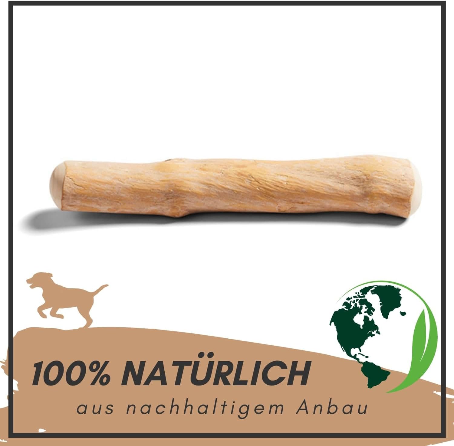 Supravit Natürlicher Kauknochen aus Kaffeeholz für Welpen XS | Mehr als EIN Holzstäbchen - spannendes Welpen Kauspielzeug & langanhaltende Beschäftigung | Kaustab Kauholz