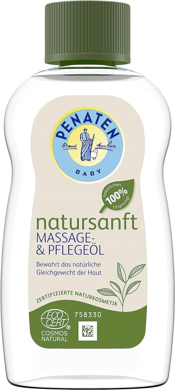 Penaten Pflegeöl 500ml, sanftes Baby Massageöl und Babyöl zur Pflege, Reinigung und Massage, ohne Parabene und Farbstoffe, für Neugeborene