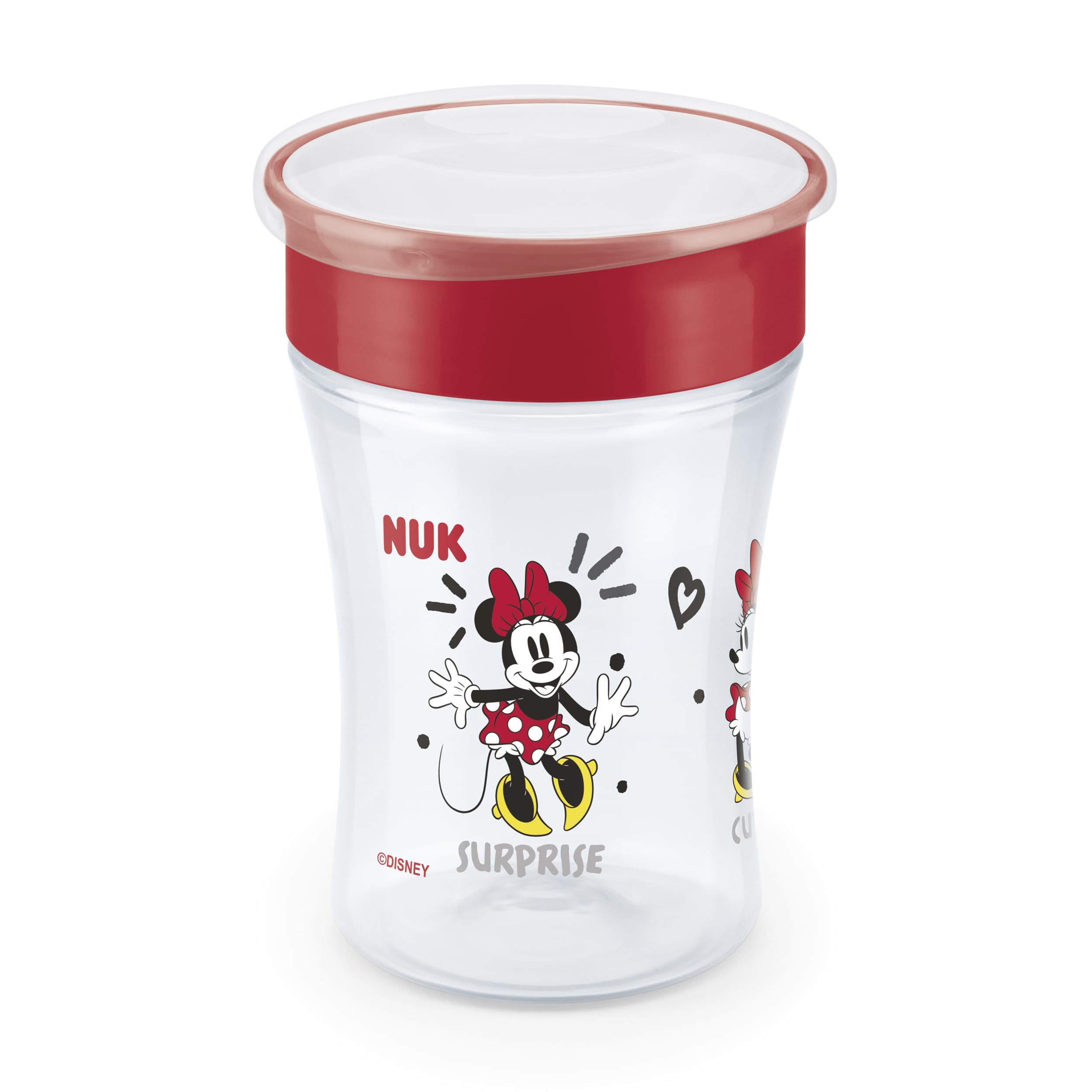 NUK Magic Cup Trinklernbecher | 8+ Monate | 230 ml | auslaufsicherer 360°-Trinkrand | BPA-frei | blauer Igel