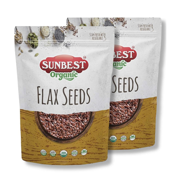 Sunbest Natural Organic Super Seeds Mix, 2-Pack – Raw Chia, Flax Seed, Hemp, Pumpkin & Sunflower Seeds – Great For Trail Mix, Smoothies & Salads – Superfood Blend Rich in Protein & Fiber (32 oz)