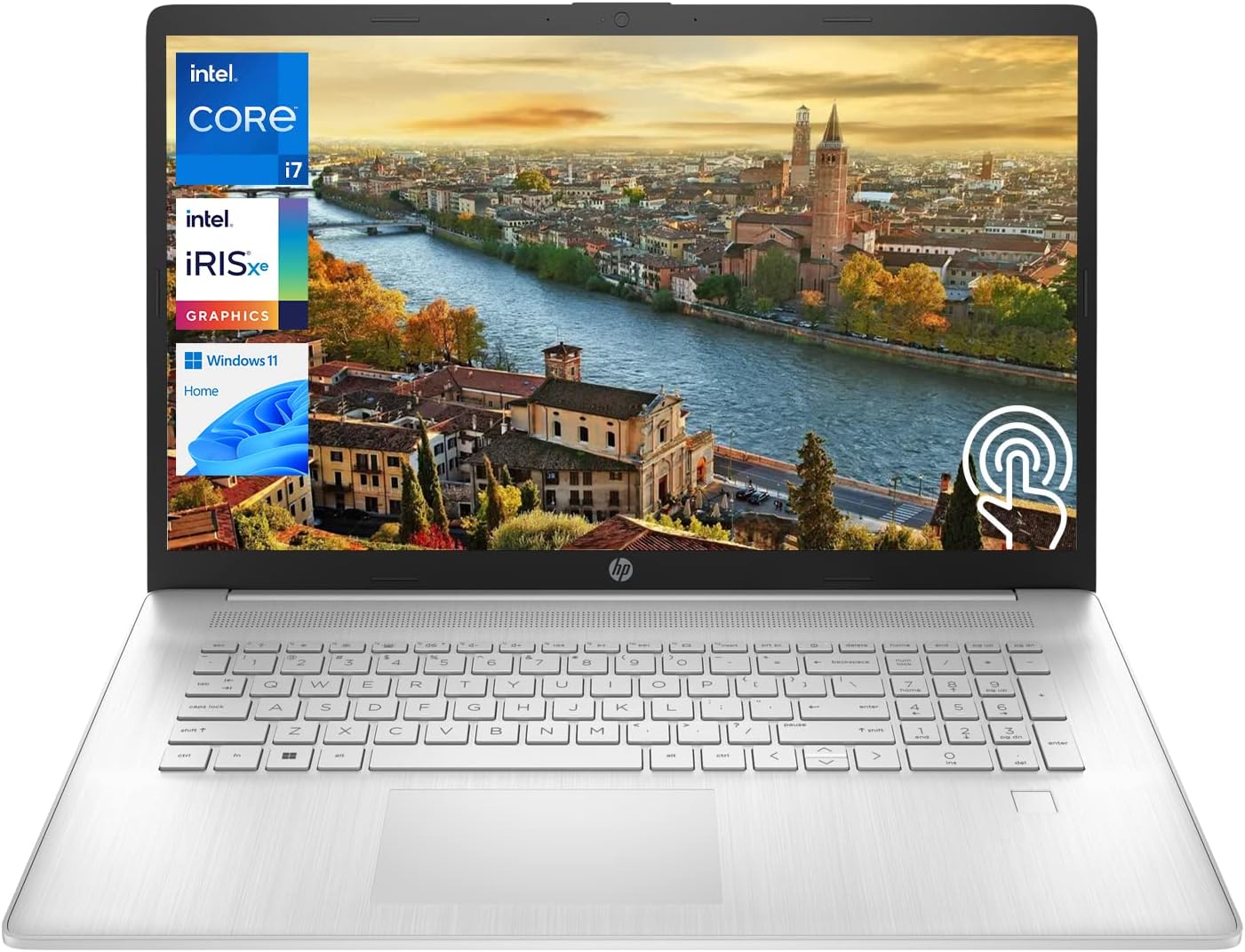 HP Essential 17t Business Laptop, 17.3" HD+ Touchscreen Display, Intel Core i7-1355U (> R5 7430U) High-Performance Tier Processor, 32GB RAM, 1TB SSD, HDMI, Fingerprint Reader, Wi-Fi 6, Windows 11 Home