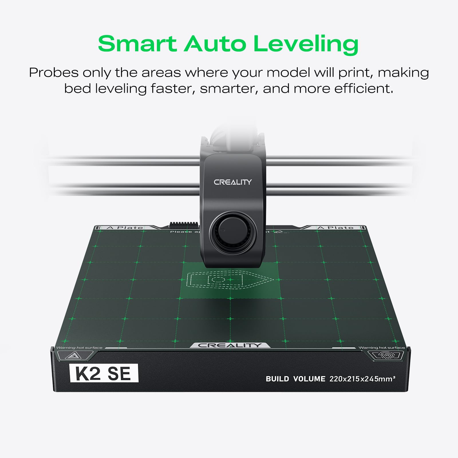 Creality K2 SE 3D Printer, 500mm/s High-Speed Printing, Support Multi Color 3D Printing Needs CFS, Solid Metal Build, Auto Leveling, Direct Drive Extruder, Quick-Swap Nozzle, 220×215×245mm Print Size