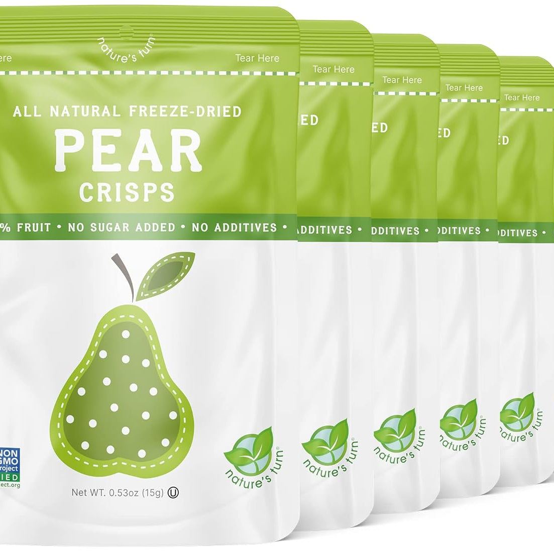 Nature’s Turn Freeze-Dried Strawberry Crisps – Healthy, Gluten-Free, Crispy & Delicious, Plant-Based Snack, Ideal for Cereal, Smoothies, School Lunches, & On-the-Go, Bags of 12 (0.53 oz Each)