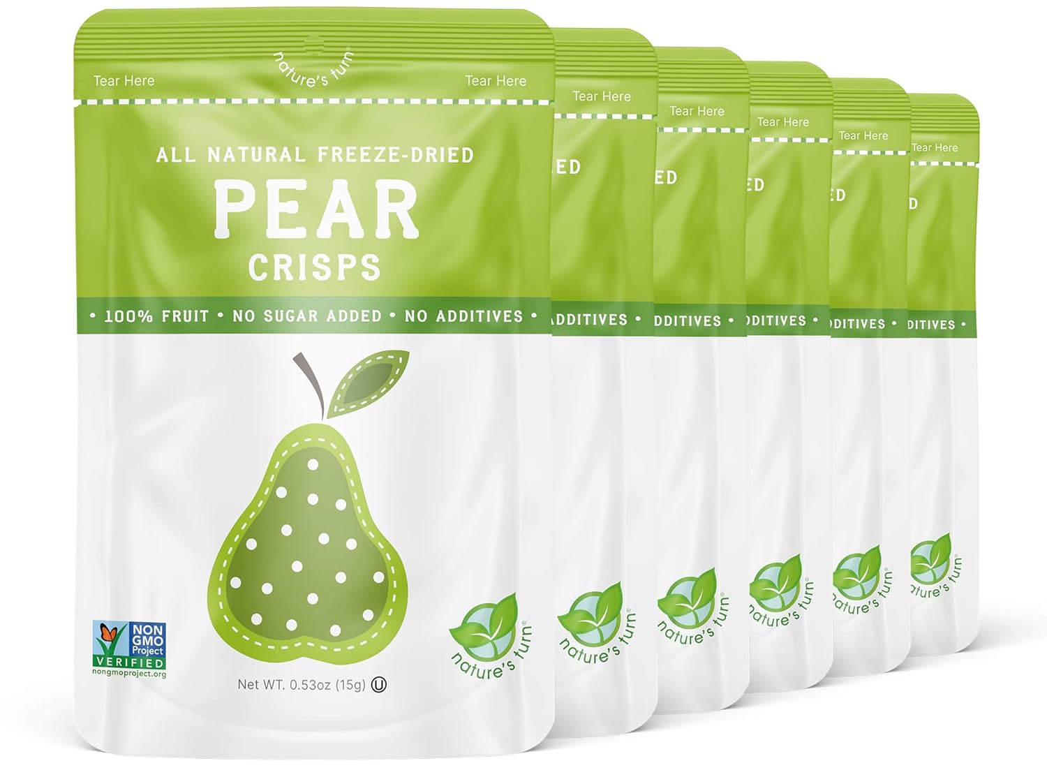 Nature’s Turn Freeze-Dried Strawberry Crisps – Healthy, Gluten-Free, Crispy & Delicious, Plant-Based Snack, Ideal for Cereal, Smoothies, School Lunches, & On-the-Go, Bags of 12 (0.53 oz Each)