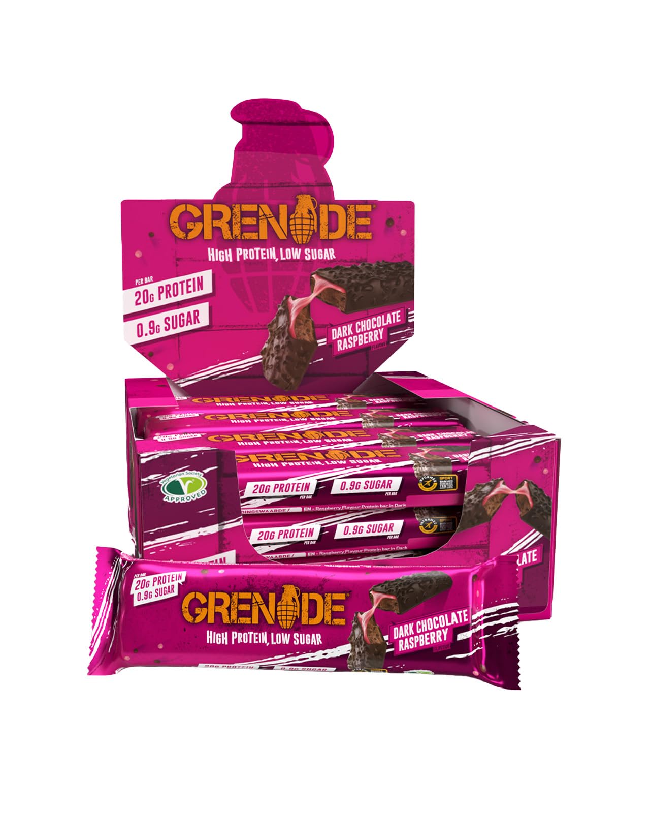 Grenade Proteinriegel, OREO White – Proteinreich & Zuckerarm, 12 x 60 g