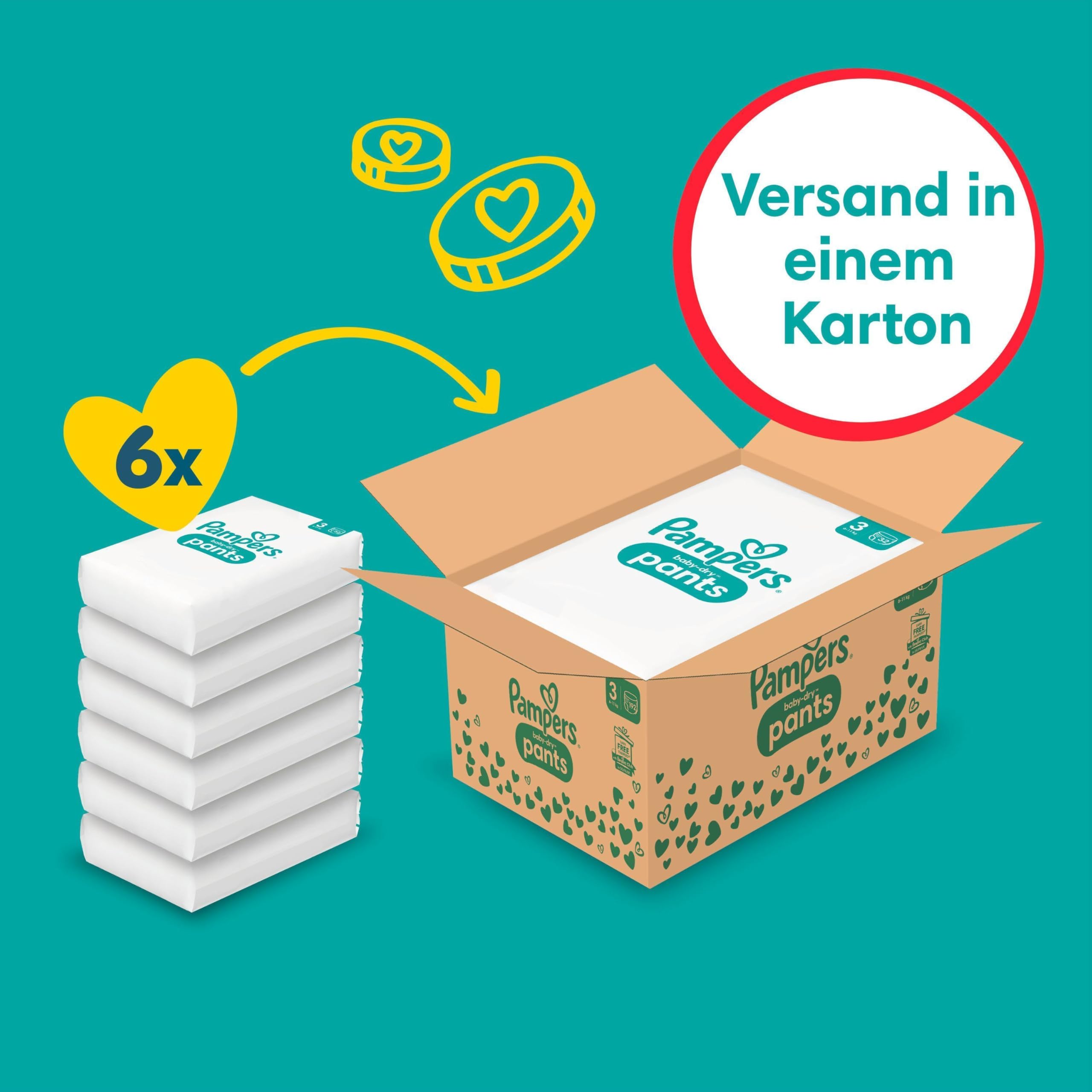 Pampers Baby-Dry Pants Größe 5, 160 Stück, 11kg-17kg, 360° auslaufsichere Passform für Tag und Nacht