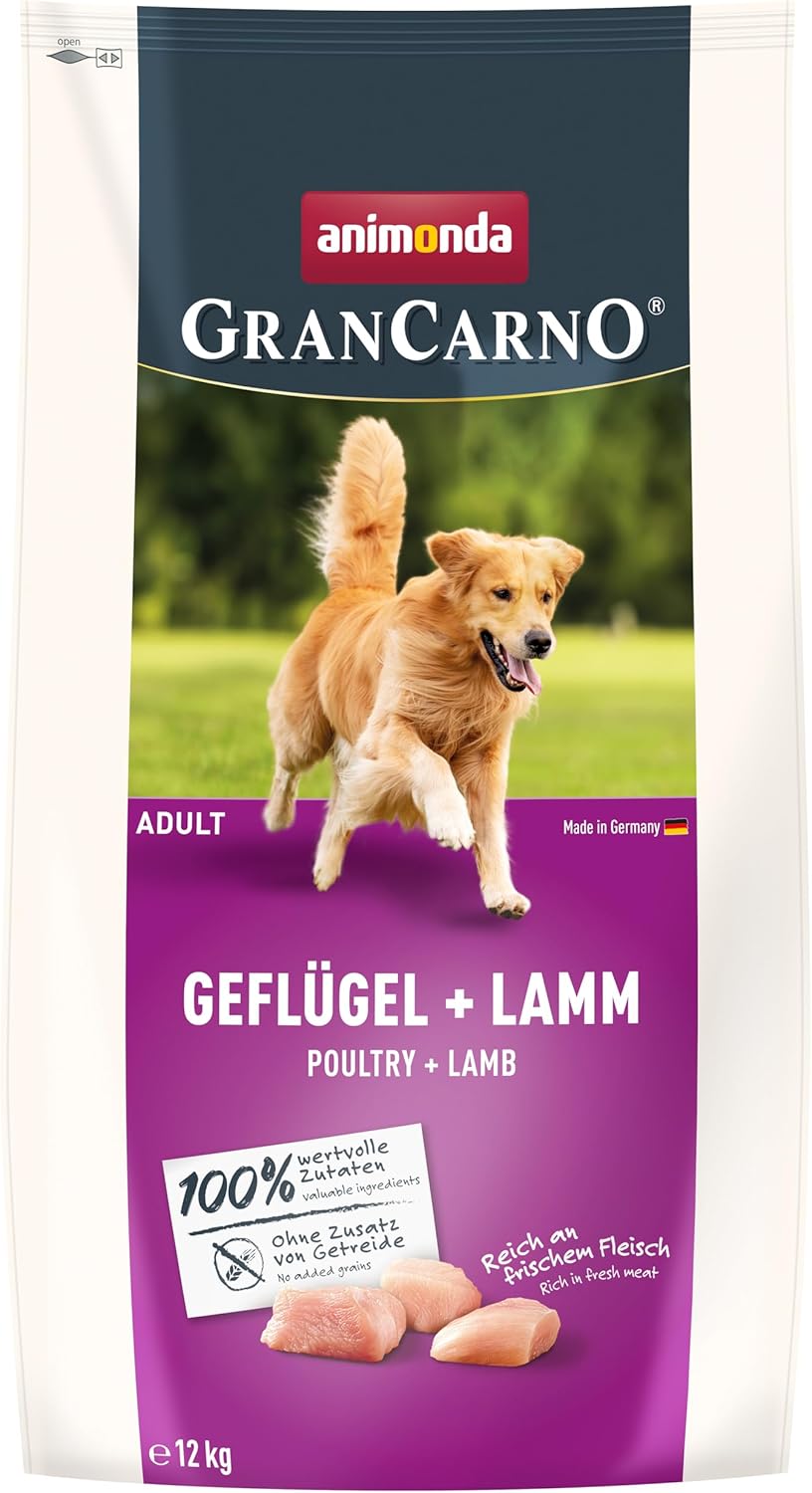 animonda GranCarno Adult Deftige Variation (6 x 800 g), Hundenassfutter für ausgewachsene Tiere, Nassfutter für Hunde mit 100% frischen, fleischlichen Zutaten, Hundefutter ohne Getreide