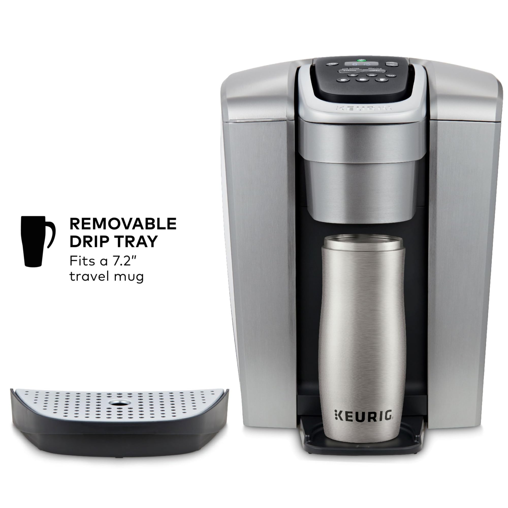 Keurig K-Elite Single Serve K-Cup Pod Coffee Maker, with Strength and Temperature Control, Iced Coffee Capability, 8 to 12oz Brew Size, Programmable, Brushed Slate