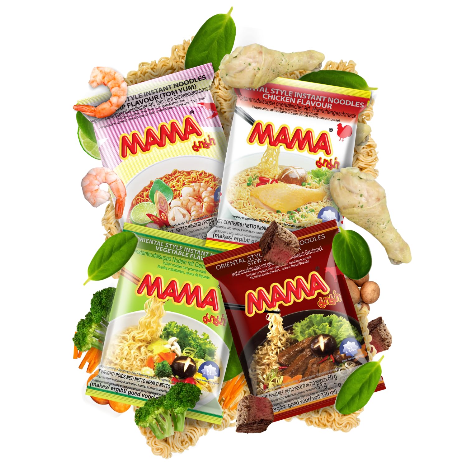 MAMA - Instant Nudeln Hühn - Multipack (30 X 55 GR)