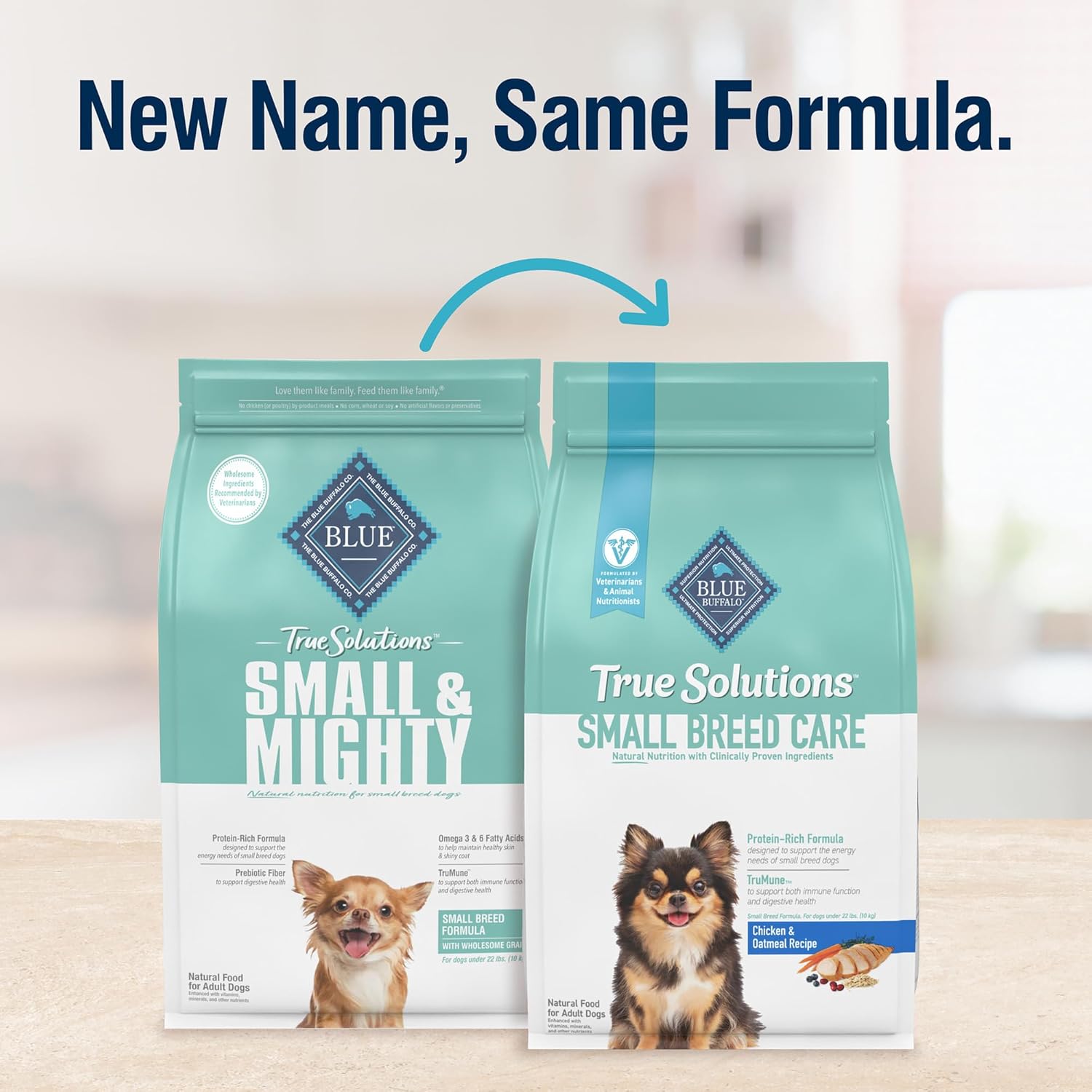 Blue Buffalo True Solutions Small Breed Care Natural Dry Dog Food for Adult Small Breed Dogs, Chicken, 11-lb. Bag