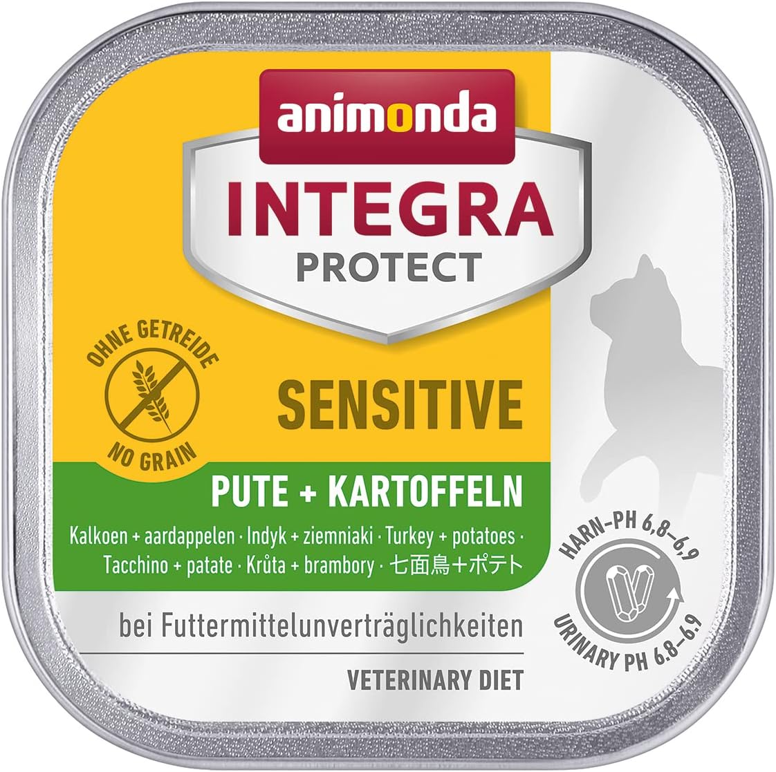 animonda INTEGRA PROTECT Sensitive Huhn Pur (16 x 100 g), Katzen Diätfutter bei Futtermittelallergie, sensitives Katzenfutter für allergische Katzen, Katzennassfutter ohne Getreide