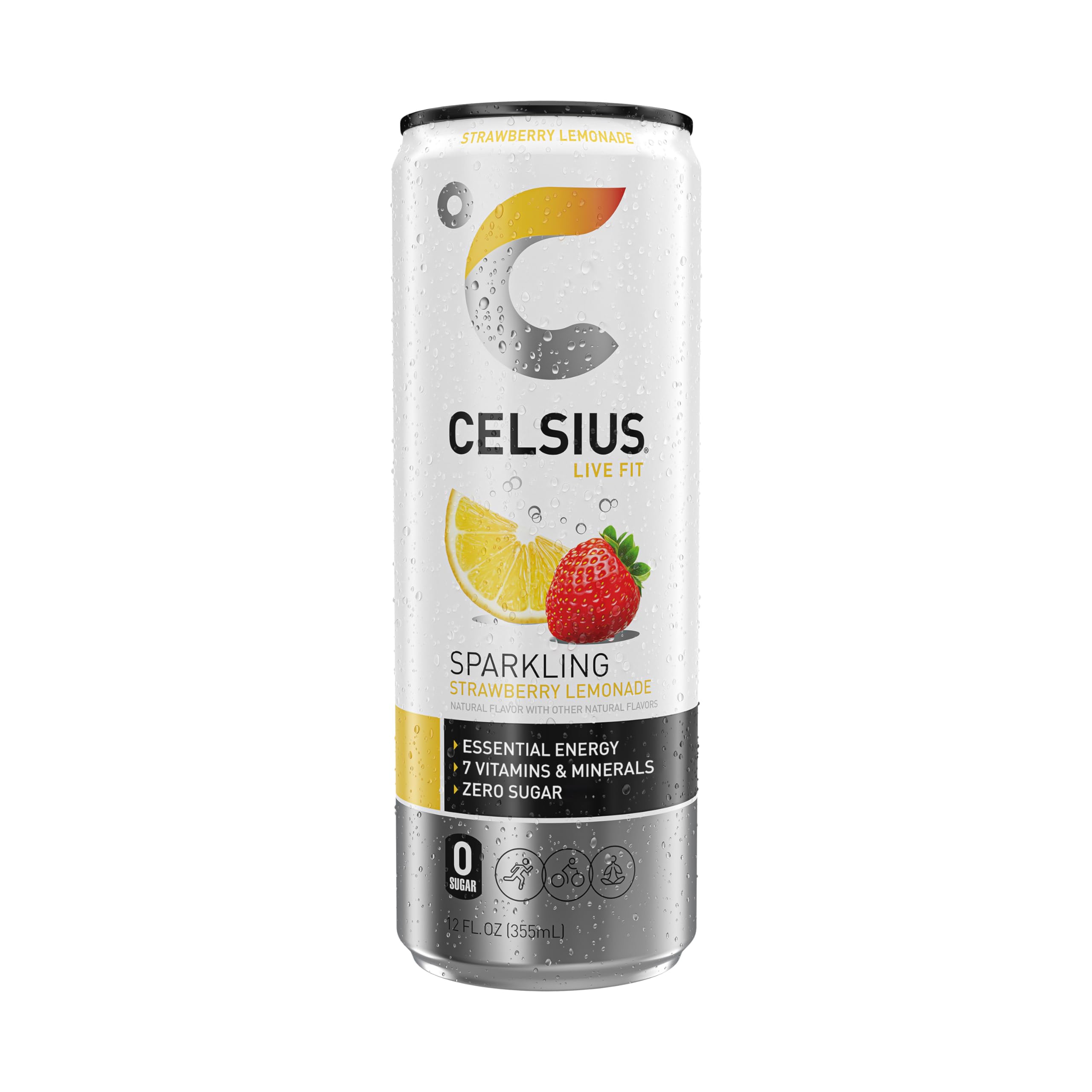 CELSIUS Sparkling Kiwi Guava, Functional Essential Energy Drink 12 Fl Oz (Pack of 12)