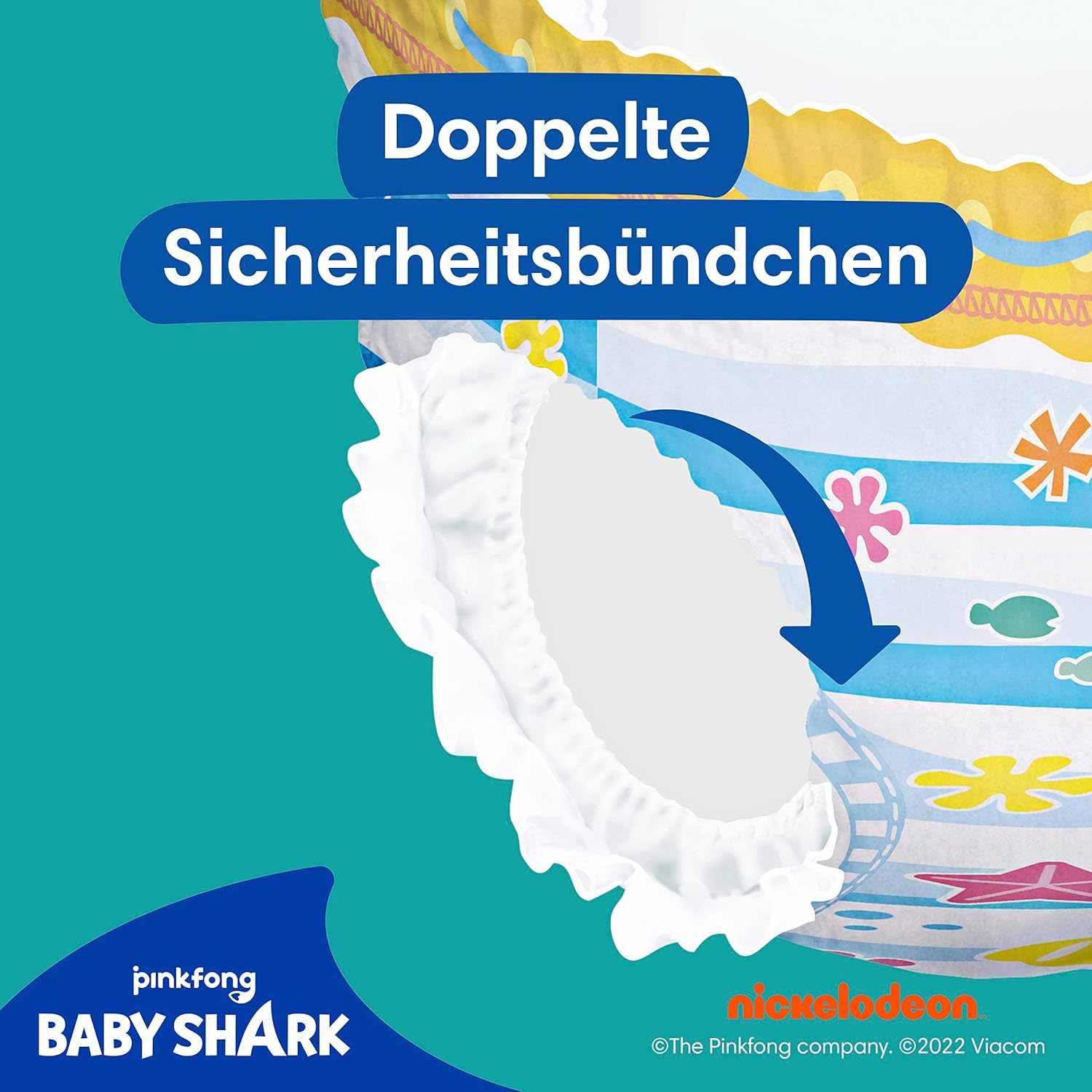 Pampers Splashers Baby Shark Limited Edition 4-5, 11, 9kg-15kg, Einweg-Schwimmwindeln, für sicheren Schutz im Wasser